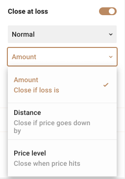 Stop-Loss-Einstellung