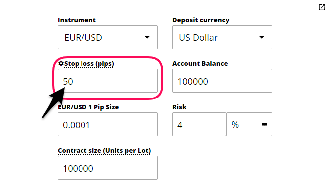 forex standard lot size calculator